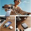 Lisen išorinė baterija 10 000 mAh su integruotu USB-C laidu, PD 22,5 W – pilka