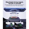 Chłodzący uchwyt MagSafe Qi2 z bezprzewodowym ładowaniem do kratki wentylacyjnej samochodu, z opcjonalnym podświetleniem RGB, 15W, kwadratowy, czarny