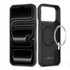 Tech-Protect Ion Carbon MagSafe, iPhone 17 Pro / 18 Pro, černo-stříbrný