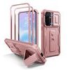 Dexnor 360 Kickstand Camprotector tok Samsung Galaxy A57, rózsaszín
