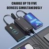 JP Powerbank z dvema vgrajenima kabloma, 30000 mAh, USB-C + Lightning, z LED lučko, PD 22,5W, črna