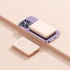 Magsafe bezdrátová powerbanka, 5000mAh, PD22,5W, ABS, růžová