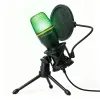 Wozinsky WM-W111 drátový herní mikrofon se stojánkem a RGB podsvícením, černý