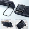 iPhone 17 Pro / 18 Pro vāciņš – ESR Classic Hybrid HaloLock ar statīvu – zils