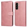 Magnet Case für Samsung Galaxy A57 - Magnetische Schutzhülle aus Leder mit Kartenfach - Rosa
