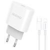 Dudao A8SEUL USB-C Ladegerät + USB-C auf Lightning Kabel - 20W Netzteil für iPhone und iPad - Weiß