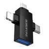 Borofone 3-in-1 Adapter (BV26D) USB 2.0 auf Lightning / USB-C / Micro-USB - Schwarz