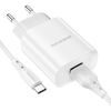 Borofone încărcător BN1 Innovative - USB - USB C, 2,1A, alb
