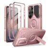 Tech-Protect Kevlar MagSafe Schutzhülle für Samsung Galaxy S26 Ultra - Hybride Hülle mit Ständer - Rosa