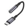 Borofone Audio Adapter (BV24) USB-C auf 3,5mm Klinke für moderne Smartphones - DAC Chip - 15 cm - Grau