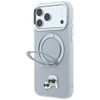 Karl Lagerfeld Leather Ring Stand 360 KC Pin MagSafe ümbris iPhone 17 Pro / 18 Pro – hall
