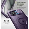 Dexnor MagSafe 360 Kickstand Camprotector obal iPhone 14 Plus / 15 Plus, fialový