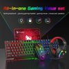 T-WOLF TF880 RGB Gaming Set 5in1 (Tastatur, Maus, Headset, Mauspad + Lautsprecher)