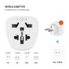 Adattatore da viaggio FIXED EU Adapter 2 per dispositivi UK / US / AUS a prese EU, bianco