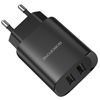 Borofone încărcător BN2 Super - 2x USB - Lightning, 2,1A, negru