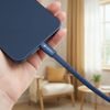 Cablu Forcell F-Energy USB-C - USB-C, QC4.0, PD, 3 A, 60 W, 1,2 m, albastru