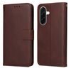 Magnet Schutzhülle für Samsung Galaxy A37 - Leder Wallet Case mit Magnetverschluss - Braun