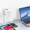 Tech-Protect PCL3X4 Multiportový adaptér 2x USB, 2x USB-C, 3 zásuvky, biely