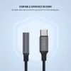 Alumínium adapter FIXED Link USB-C-ről 3,5 mm jack-re, űrszürke