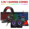 T-WOLF TF850 RGB Gaming Set 5in1 (Tastatur, Maus, Headset, Mauspad + Lautsprecher)
