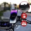 Kewig 360° Motociklistični držalo za telefon z polnjenjem 36 W, USB-C, črn