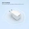 FIXED Mini GaN hálózati töltő, USB-C, PD 65W USB-C - USB-C kábellel, 2 m, fehér