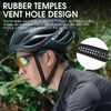 West Biking Polarisierte Radbrille mit 5 wechselbaren Gläsern - UV400 Sportbrille für Radfahren, Laufen und Outdoor - Schwarz