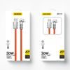 Dudao Γωνιακό καλώδιο περιστρεφόμενο 180°, USB-A - Lightning, 30W, 1m, πορτοκαλί