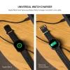 Fonott kábel FIXED Power Watch Cable USB-C - USB-C töltővel Apple / Samsung Watch-hoz, PD 60W, 1,5 m, szürke