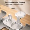 Premium Aluminium Laptop Ständer mit kabelloser 4-in-1 Ladestation - Ergonomischer Notebook Halter mit Wireless Charging für Smartphone, Smartwatch und Earbuds - Silber