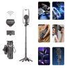 Blavec MagSafe Selfie Stick mit Stativ, Bluetooth Fernbedienung und Halterung - 41 cm - Schwarz
