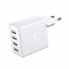 Swissten síťový adaptér 4x USB 4A 20W, bílý