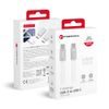Cablu Forcell F-Energy USB-C - USB-C, QC4.0, PD, 5A, 100W, 1,2 m, alb