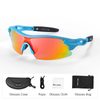 West Biking Kinder Fahrradbrille für Outdoor-Aktivitäten - Photochromatische Sportbrille - Blau/Bunt
