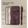 Dexnor MagSafe 360 Kickstand Case für iPhone 17 Pro / 18 Pro mit Kameraschutz und Ständer - Weinrot