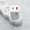 Forcell F-Energy προσαρμογέας Mini GaN III, USB-C + USB-A, PD, QC4.0, 45W, λευκός