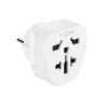 Adattatore da viaggio FIXED EU Adapter 2 per dispositivi UK / US / AUS a prese EU, bianco