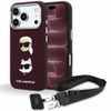 Karl Lagerfeld Saffiano K&C Heads Pins and Logo Crossbody ümbris iPhone 17 Pro Max / 18 Pro Max – punane