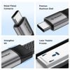 Techsuit Premium datu kabelis ElysiumSync Pro (CX1) USB-C uz USB-C, PD 240 W, 1 m – pelēks
