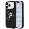Karl Lagerfeld Siliconen Hoesje KC Body Ring - MagSafe geschikt - voor iPhone 17 Pro / 18 Pro - Zwart