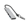 FIXED HUB Port alumínium USB-C elosztó, 4 port, USB-A adapterrel, űrszürke