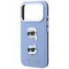 Karl Lagerfeld Saffiano with K&C Heads Pins and Logo ümbris iPhone 17 Pro / 18 Pro – sinine