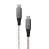 Világító töltőkábel FIXED USB-C - USB-C, PD 60W, 1,2m, szivárvány