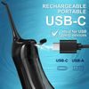 Bezprzewodowy irygator dentystyczny z zestawem końcówek, 4 tryby, zbiornik 300 ml, USB-C, czarny