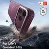 iPhone 17 Pro / 18 Pro vāciņš – ESR Cyber Armor Kickstand ar statīvu – sarkans