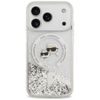 Karl Lagerfeld Liquid Glitter KC Heads MagSafe ümbris iPhone 17 Pro Max / 18 Pro Max – läbipaistev