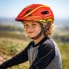 Casco da ciclismo per bambini Wozinsky con luce posteriore USB S, rosso