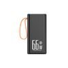 Powerbank 60.000 mAh mit 66W PD Schnellladung und LED Panel - Schwarz