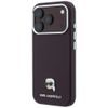 Karl Lagerfeld Grained Leather KH Metal MagSafe ümbris iPhone 17 Pro / 18 Pro – burgundia