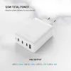 FIXED GaN hálózati töltő, 3x USB-C + USB, PD 3.0, 120W, fehér